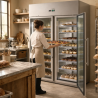 Armadio Refrigerato Positivo 1400 L 2 Porte Vetrate GN 2/1