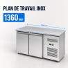 Tavolo Refrigerato Positivo 2 Porte 228 L Ventilato Inox