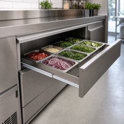 Coppia di guide per Saladette 548 mm — Dynasteel