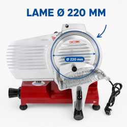 Affettatrice a Gravità per Prosciutto Ø 220 mm 120 W Rossa