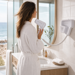 Asciugacapelli da Parete 1100 W Bianco — Hotel & Spa