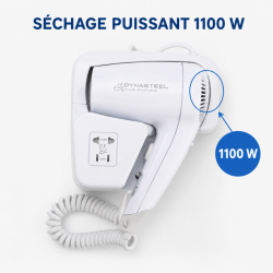 Asciugacapelli da Parete 1100 W Bianco — Hotel & Spa
