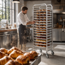 Scala Gastronorm GN 1/1 15 Livelli Inox Ruote