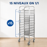 Scala Gastronorm GN 1/1 15 Livelli Inox Ruote