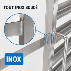 Scala Gastronorm GN 1/1 15 Livelli Inox Ruote