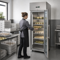 Armadio Refrigerato Positivo Vetrato 650 L Freddo Ventilato