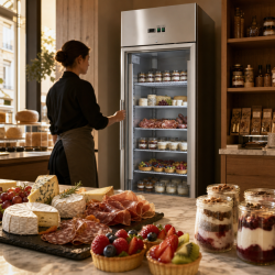 Armadio Refrigerato Positivo Vetrato 650 L Freddo Ventilato