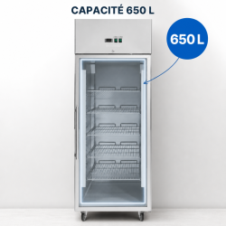 Armadio Refrigerato Positivo Vetrato 650 L Freddo Ventilato