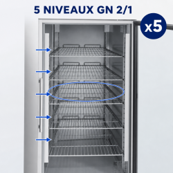 Armadio Refrigerato Positivo Vetrato 650 L Freddo Ventilato