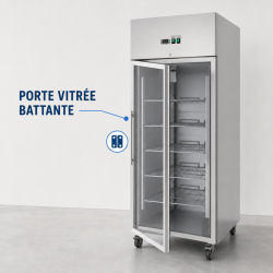 Armadio Refrigerato Positivo Vetrato 650 L Freddo Ventilato