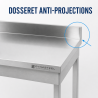 Tavolo Inox 1000x600 mm Alzatina e Ripiano Basso