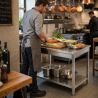 Tavolo Inox 1200x700 mm con Ripiano Inferiore — Pro CHR