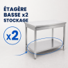 Tavolo Inox 1200x700 mm con Ripiano Inferiore — Pro CHR