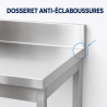Stainless Steel Table 1400x700 mm with Backsplash and Lower Shelf