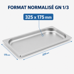 Vaschetta Gastro GN 1/3 Inox 20 mm - Compatibile Lavastoviglie