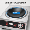 Wok a Induzione Pro 3500 W Inox — Zona Concava Ø227
