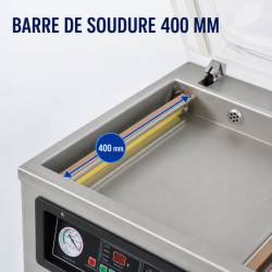 Macchina Sottovuoto a Campana 900 W - Saldatura 400 mm Inox