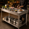 Tavolo Inox 1600 x 600 mm con Ripiano Inferiore — AISI 201