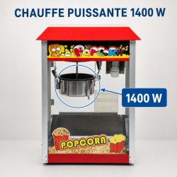 Macchina per Popcorn Professionale 1400 W — Vasca Inox