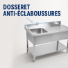 Lavello Inox 1 Vasca Scolapiatti Destra - L 1000 x P 600 mm