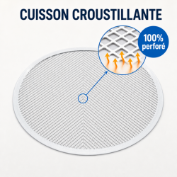 Teglia per Pizza Forata Ø 250 mm Alluminio — Dynasteel