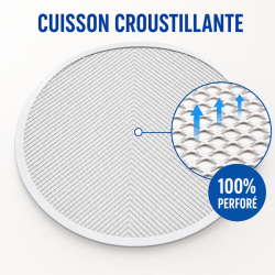 Teglia per Pizza Forata Ø 350 mm Alluminio — Pro