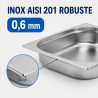 Bac Gastro GN 1/2 Inox - 65 mm - 4 L - Cucina Pro