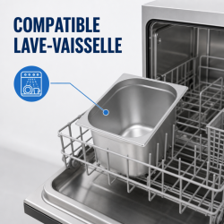 Bac Gastro GN 1/2 Inox Profondità 200 mm 12,5 L