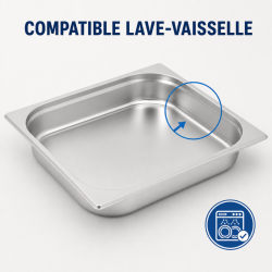 Bac Gastro GN 2/3 Inox 65 mm 5,5 L — Bac Gastronorm Pro