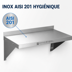 Mensola da Parete Inox 800 x 300 mm con Alzatina