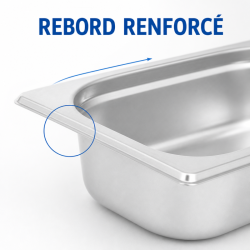 Bac Gastro GN 1/4 Inox — Profondità 65 mm — 1,8 L