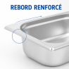 Bac Gastro GN 1/4 Inox — Profondità 65 mm — 1,8 L