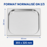 Bac Gastro GN 2/3 Inox — Profondità 20 mm, 1,35 L