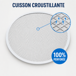 Teglia per Pizza Forata Ø 280 mm Alluminio — Dynasteel