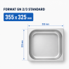 Bac Gastro GN 2/3 Inox 18 L - Profondità 200 mm