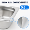 Bac Gastro GN 1/9 Inox - Profondità 65 mm - 0,6 L