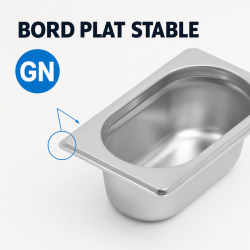 Bac Gastro GN 1/9 Inox - Profondità 65 mm - 0,6 L