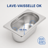 Bac Gastro GN 1/9 Inox - Profondità 65 mm - 0,6 L