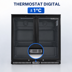 Retrobar Refrigerato 209 L 2 Porte in Vetro — Ventilato