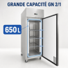 Armadio Refrigerato Positivo 650 L Inox GN 2/1 Ventilato