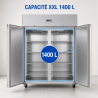 Armadio Negativo 1400 L Inox 2 Porte GN 2/1 Ventilato
