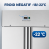 Armoire Négative 1400 L Inox 2 Portes GN 2/1 Ventilée