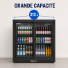 Retrobar Refrigerato 212 L 2 Porte Scorrevoli Nero