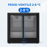 Retrobar Refrigerato 212 L 2 Porte Scorrevoli Nero