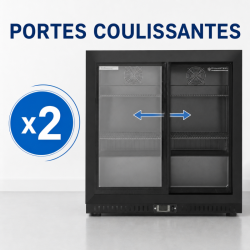 Retrobar Refrigerato 212 L 2 Porte Scorrevoli Nero
