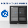 Retrobar Refrigerato 212 L 2 Porte Scorrevoli Nero