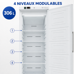 Armadio Refrigerato Ventilato 306 L +2/+8 °C Porta Piena