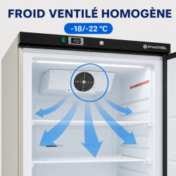 Armadio Congelatore Inox 510 L Ventilato -18/-22 °C