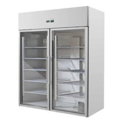 Armadio Refrigerato Positivo 1400 L 2 Porte Vetrate GN 2/1