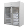 Armadio Refrigerato Positivo 1400 L 2 Porte Vetrate GN 2/1
